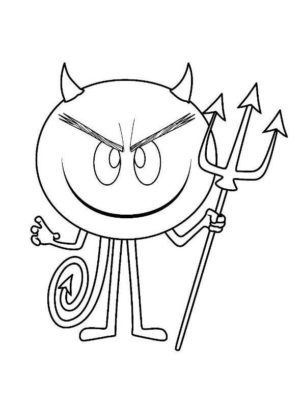 Gambar Kids Fun 25 Coloring Pages Emoji Movie Devil Emojis di Rebanas